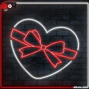 تابلو نئون طرح قلب هدیه شماره 1 در ابعاد مختلف