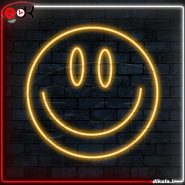 تابلو نئون طرح لبخند شماره 1 در ابعاد مختلف