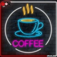 تابلو نئون طرح فنجان قهوه شماره 5