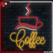 تابلو نئون طرح فنجان قهوه شماره 12