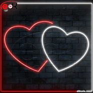 Heart design neon sign number 9