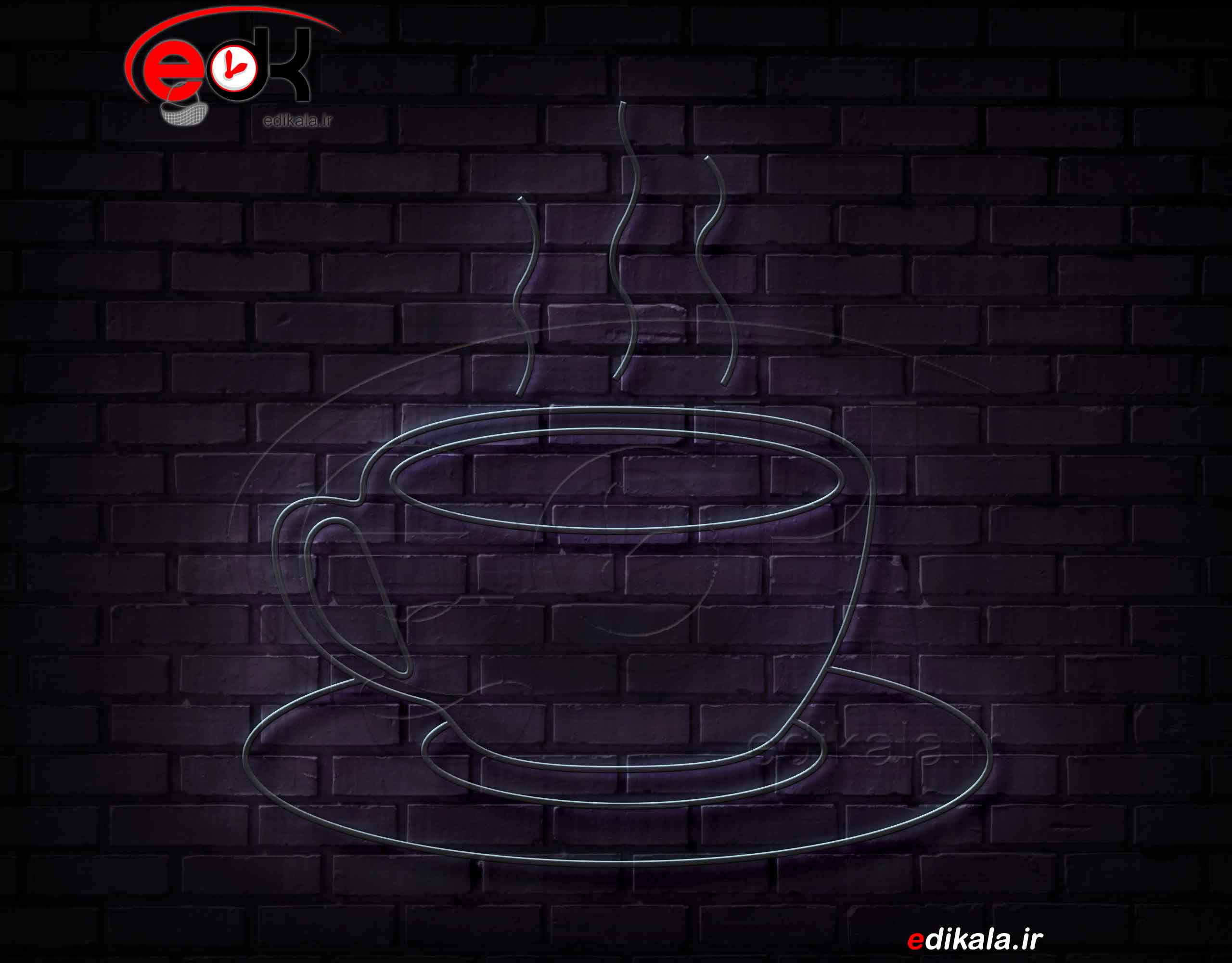 تابلو نئون طرح فنجان قهوه شماره 31